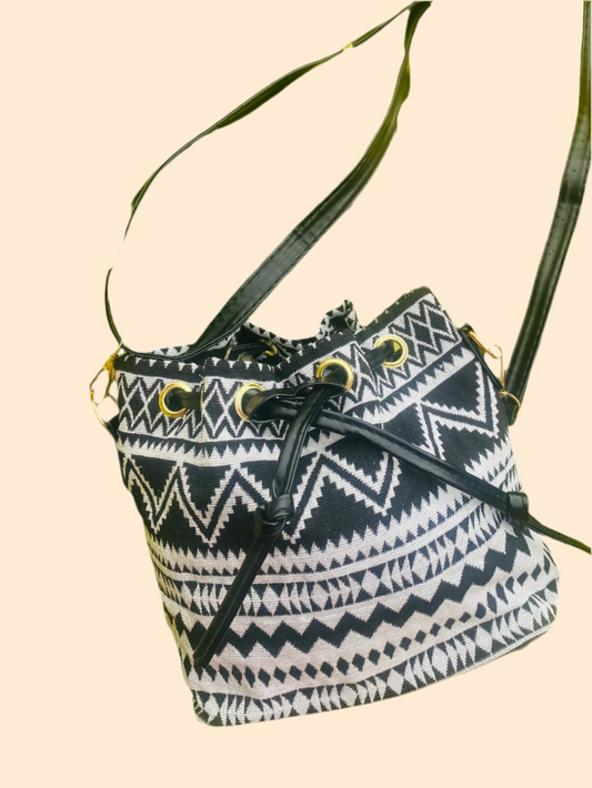 Aztec bucket bag