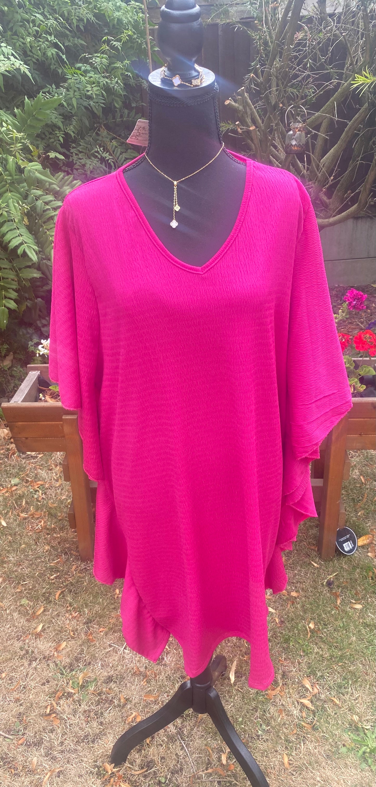 Batwing drape dress