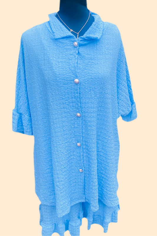 Short/shirt cheesecloth set
