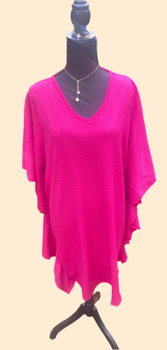 Batwing drape dress