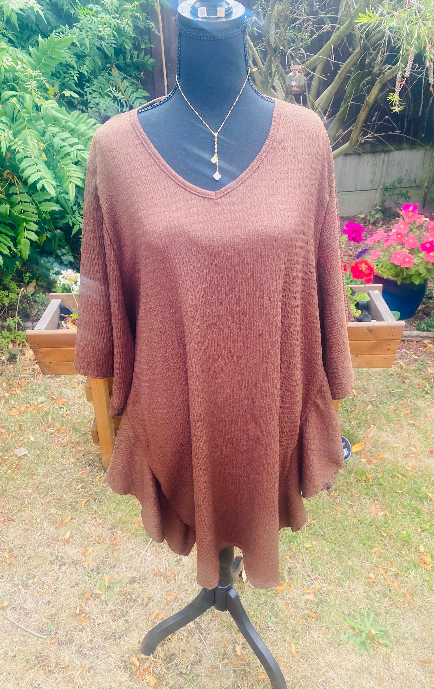 Batwing drape dress