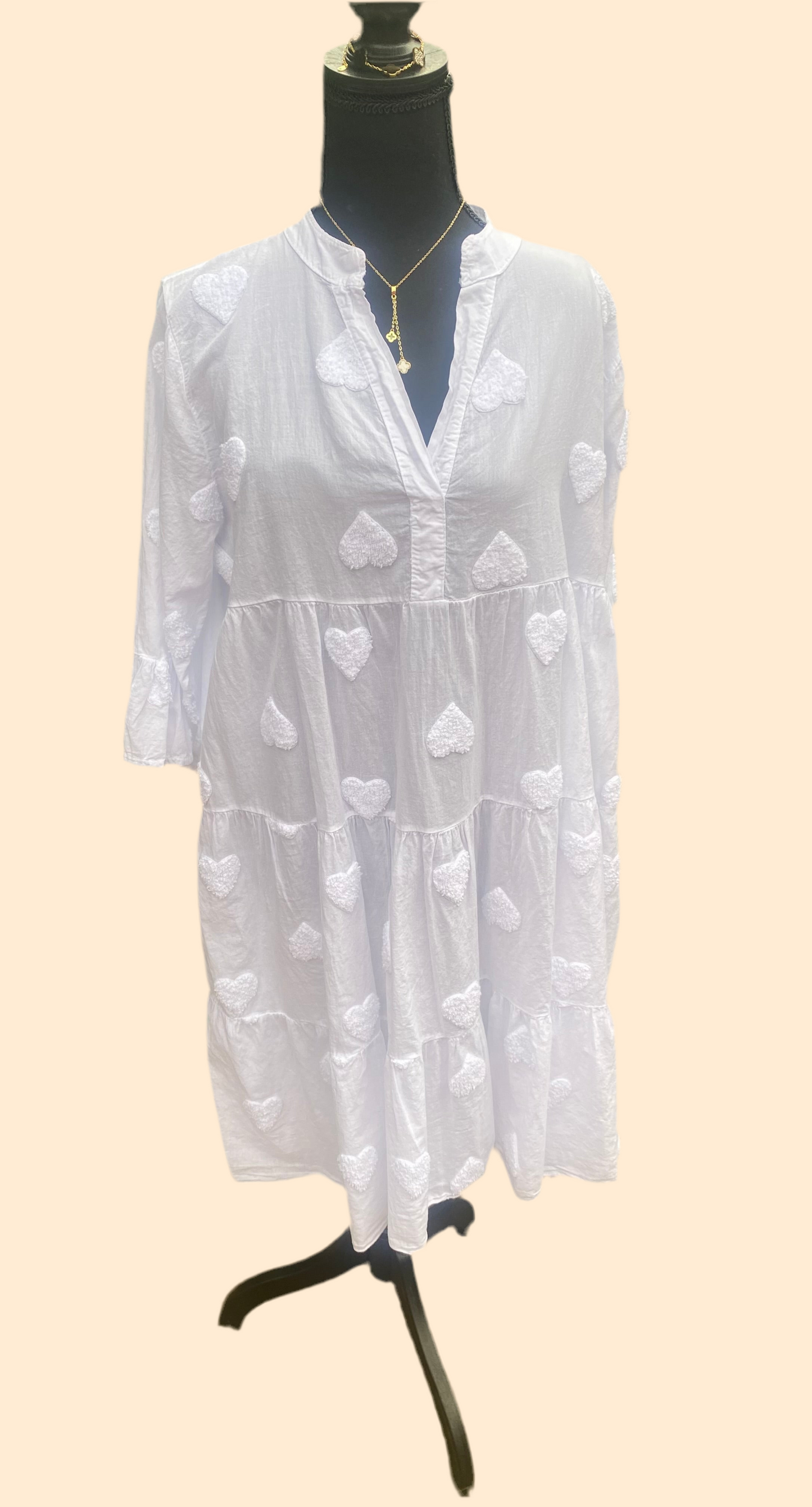 Heart cheesecloth dress