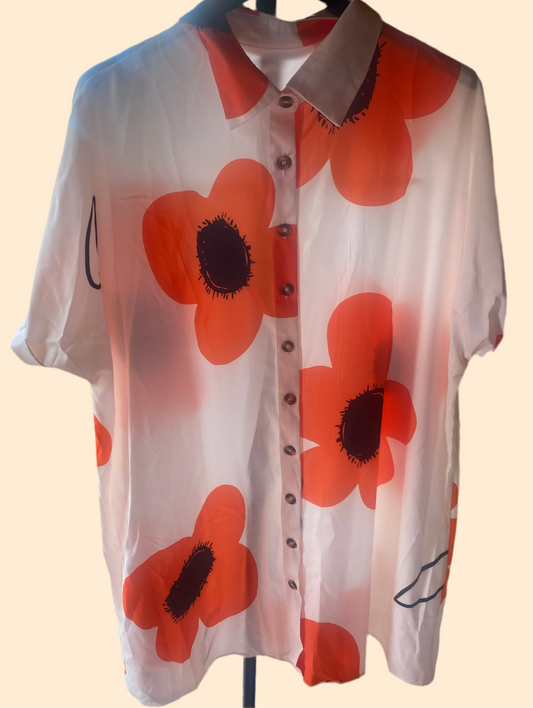 Oversized poppy t shirt dress