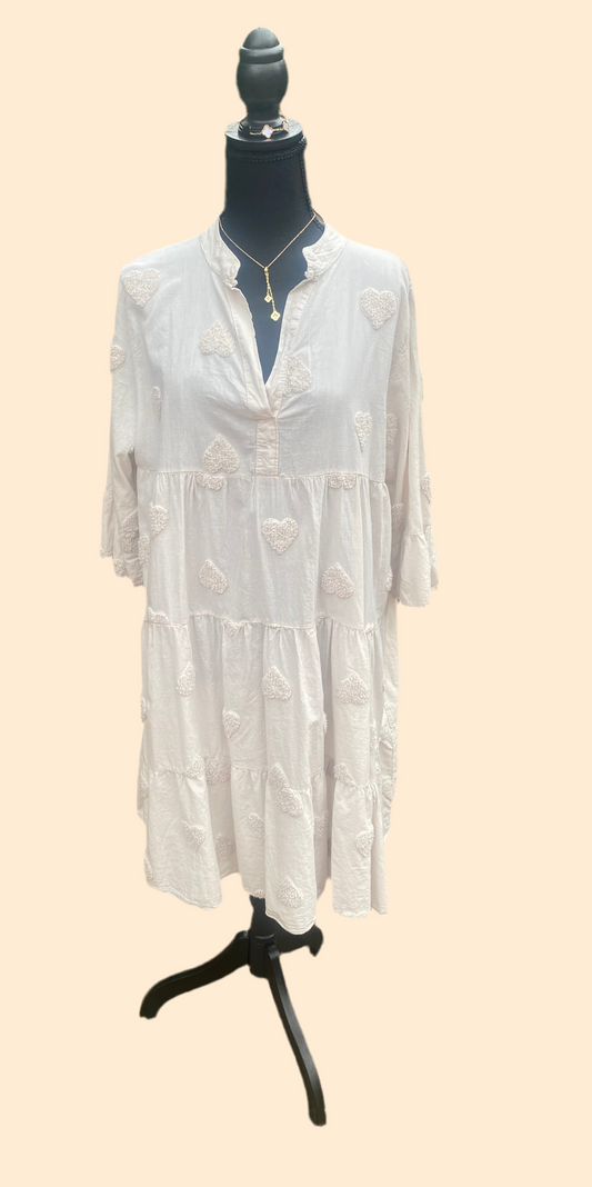 Heart cheesecloth dress